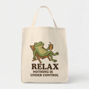 Bolsa Tote Sapo De Enchimento - "Relaxe, Nada Está Sob Contro