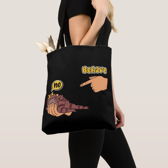 Bolsa Tote Sapo Desonesto Meme de Sapo Engraçado Não se Compo (Close Up)
