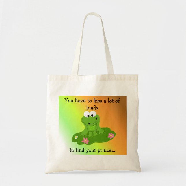 Bolsa Tote Sapo Engraçado com Dito (Frente)