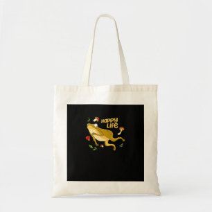 Bolsa Tote Sapo Feliz Design Mínimo Essencial