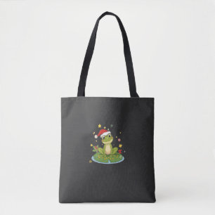 Bolsa Tote Sapo Festivo Alegria - Sapo de Natal Fofo no Nenúf