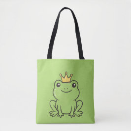 Bolsa Tote Sapo fofo Rainha engraçada verde  Capa de telefone