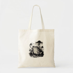 Bolsa Tote Sapo Goblincore Design Clássico Minimalista