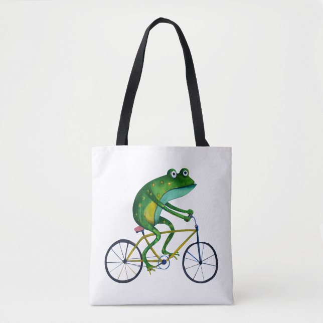 Bolsa Tote Sapo Na Bicicleta (Frente)