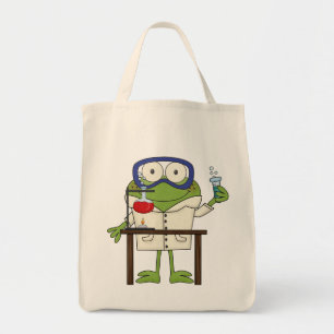 Bolsa Tote Sapo no laboratório de ciência