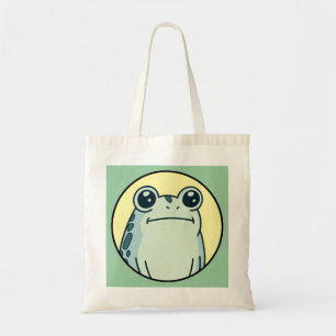 Bolsa Tote Sapo Rã Verde Engraçado Sem Expressão