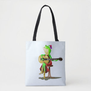 Bolsa Tote Sapo tocando violão