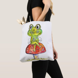 Bolsa Tote Sapo Verde Brilhante em Toadstool