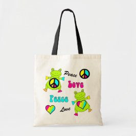 Bolsa Tote Sapos da paz e do amor