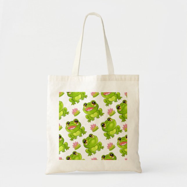 Bolsa Tote sapos de desenho С (Frente)