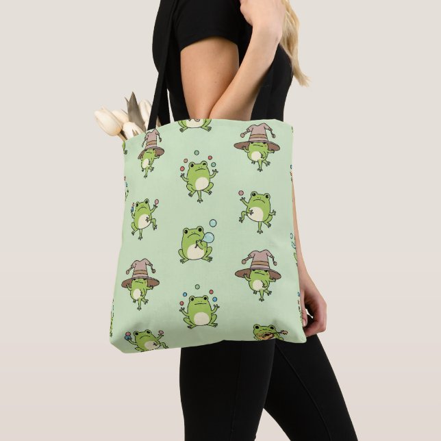 Bolsa Tote Sapos Engraçados em Ação (Close Up)