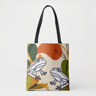 Bolsa Tote Sapos vetoras de abstrato de arte de enho cônico