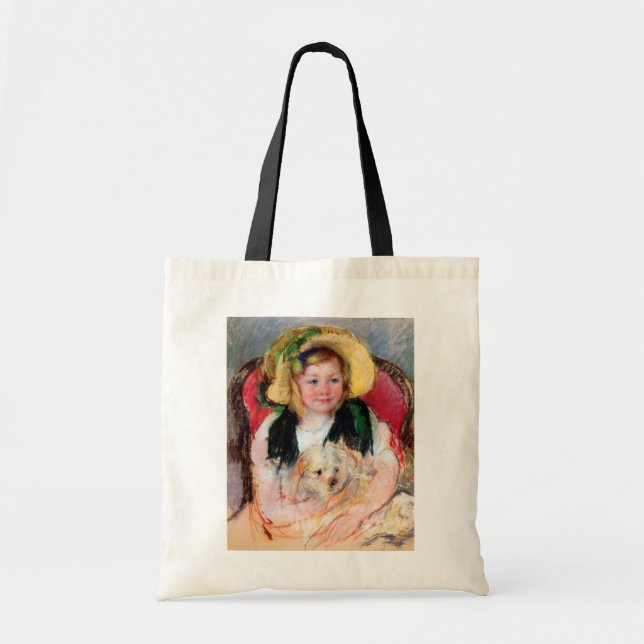 Bolsa Tote Sara com seu cachorro, Cassatt (Frente)