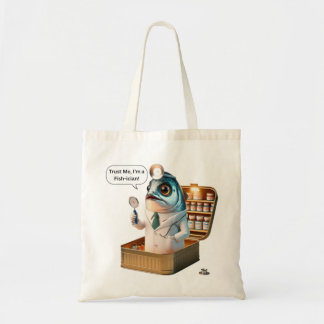 Bolsa Tote Sardinha Gorducha Médico Cartoon