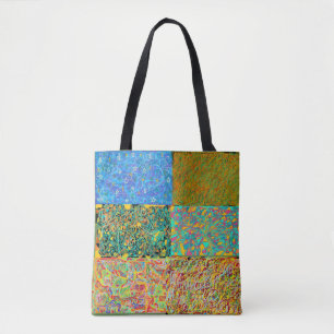 Bolsa Tote sari de abstrato art como uma obra de retalhos