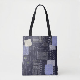 Bolsa Tote Sashiko japonês se assemelha a um padrão