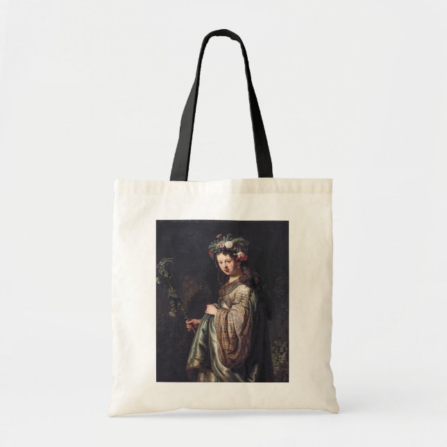 Bolsa Tote Saskia van Uylenburgh como Flora, Rembrandt, 1634 (Frente)