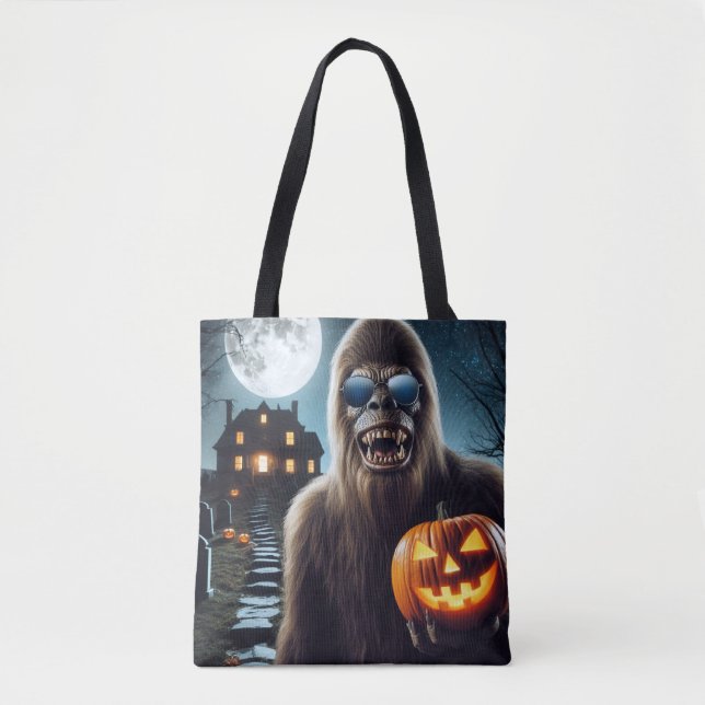 Bolsa Tote Sasquatch no Halloween (Frente)