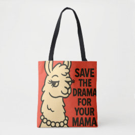 Bolsa Tote Sassy Llama Attitude - Fazenda Quirky Animal Illus