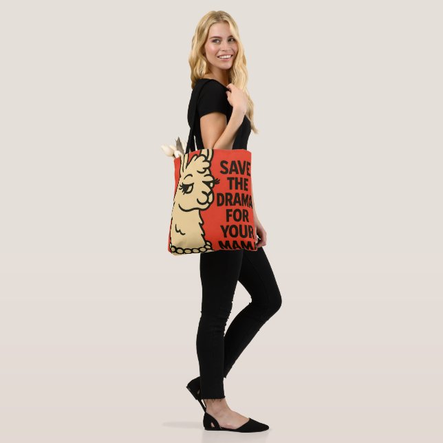 Bolsa Tote Sassy Llama Attitude - Fazenda Quirky Animal Illus (No(a) Modelo)