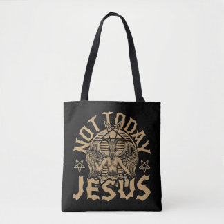 Bolsa Tote Satã Satânica de Baphome Hoje Não Hoje Jesus Tank 