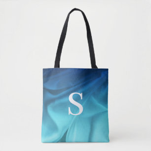 Bolsa Tote Satin Azul Monograma