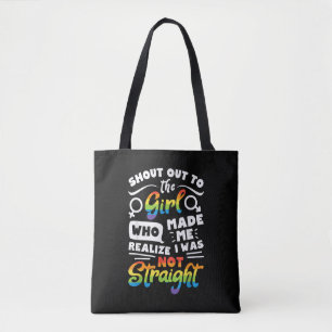 Bolsa Tote Saudação à Garota Orgulho Lésbico Camiseta LGBT G