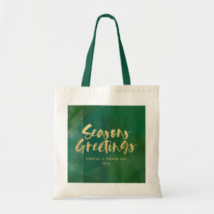 Bolsa Tote Saudações às estações metálicas Douradas