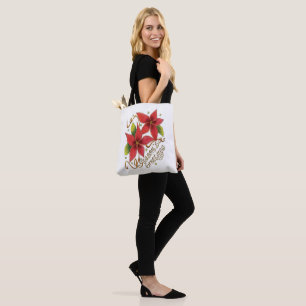 Bolsa Tote Saudações da encantadora temporada de Natal com Po
