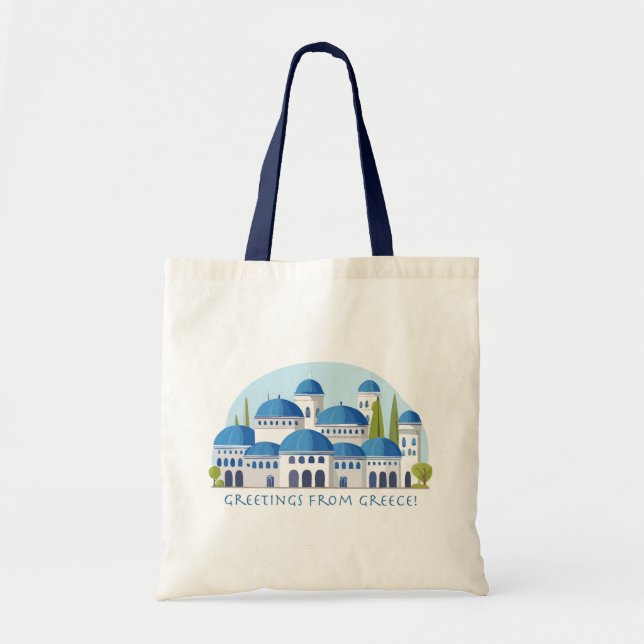 Bolsa Tote Saudações da Grécia Retro (Frente)