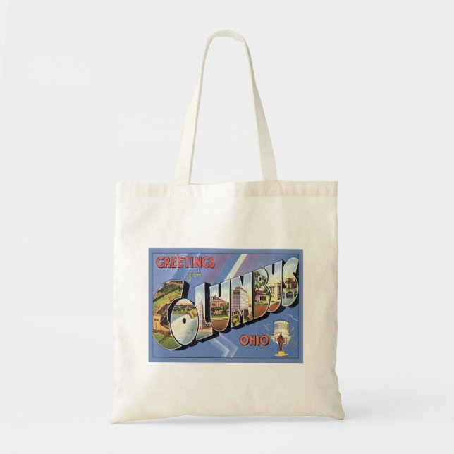 Bolsa Tote Saudações De Columbus Ohio (Frente)