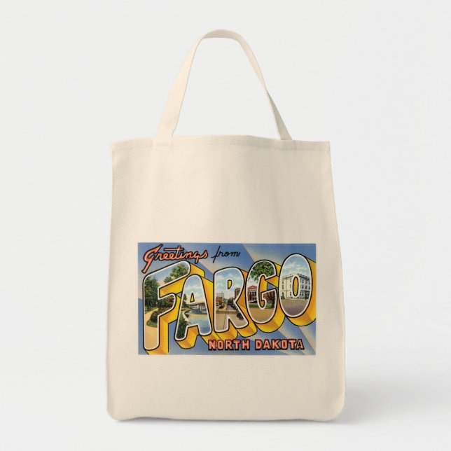 Bolsa Tote Saudações de Fargo, Dakota do Norte (Frente)