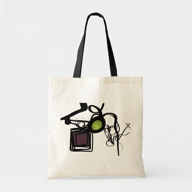 Bolsa Tote Saudações de Philydion: Abstrato Black & White (Frente)