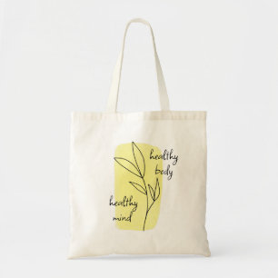 Bolsa Tote Saúde e Bem-Estar da Arte Floral Amarela