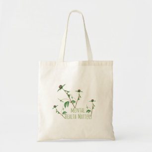 Bolsa Tote Saúde mental Flor e Plantas