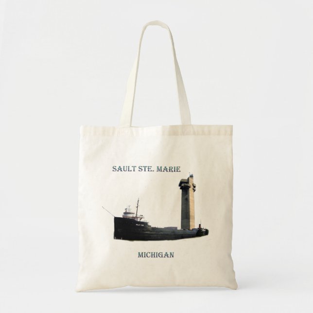 Bolsa Tote Sault Ste Marie, saco de Michigan (Frente)