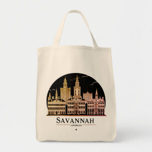 Bolsa Tote Savannah Georgia Skyline