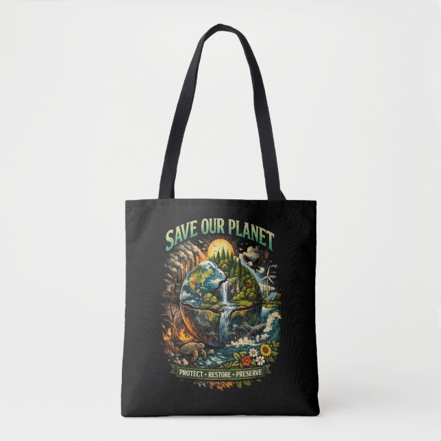 Bolsa Tote Save Our Planet (Frente)