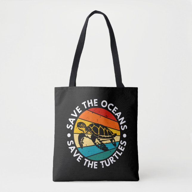 Bolsa Tote Save The Oceans Save The Turtles (Frente)