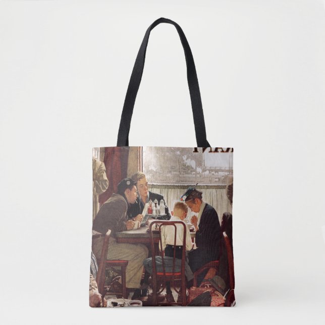 Bolsa Tote Say Grace por Norman Rockwell (Frente)