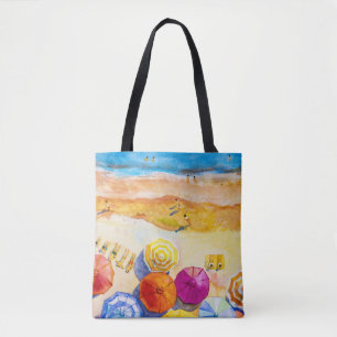 Bolsa Tote Scape Love: Imagem de Férias por Aquarela