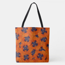 Bolsa Tote Scarlet Orange Poppy Sem Costura