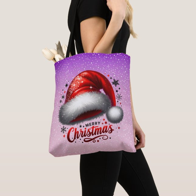 Bolsa Tote Scarlet Santa Hat Glow  (Close Up)
