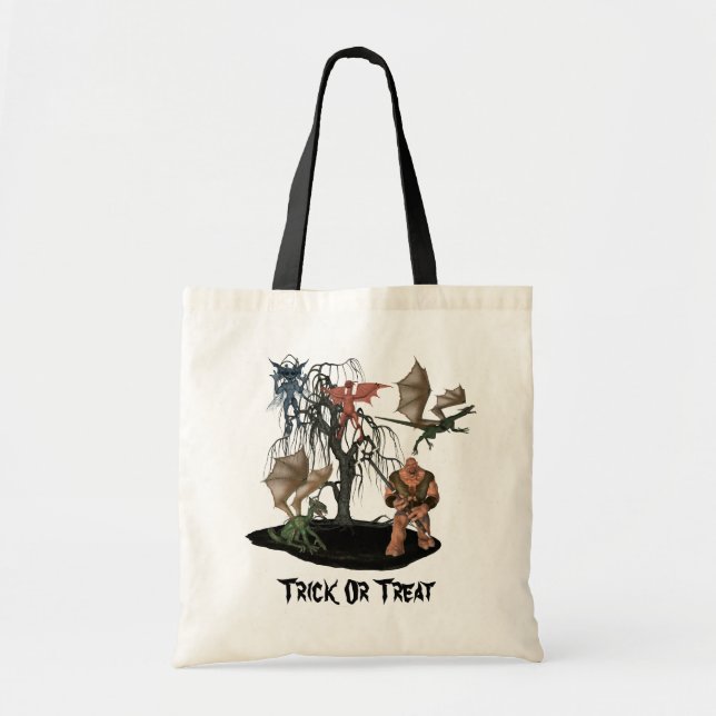 Bolsa Tote Scary Goblins cria Ogre Halloween (Frente)