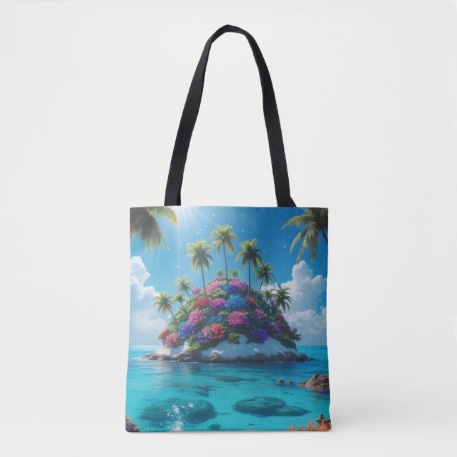 Bolsa Tote Scenic da Ilha Majestosa (Frente)