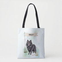 Schipperke Watercolor Personalized Dog