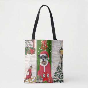 Bolsa Tote Schnauzer Dog Christmas