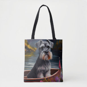 Bolsa Tote Schnauzer em um remo: Uma aventura cênica
