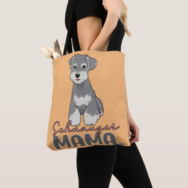 Bolsa Tote Schnauzer Mama (Close Up)