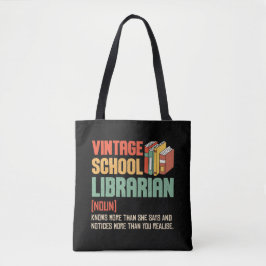 Bolsa Tote School Librarian Pronunciation Funny
